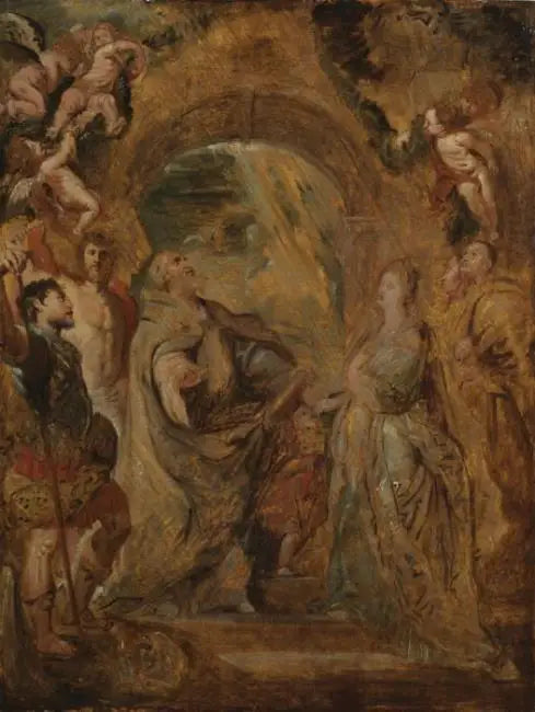 San Gregorio Magno con i santi Maurizio e Papiano, e santa Domitilla con i santi Nereo e Achille - Peter Paul Rubens