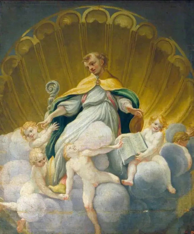 San Hilaire circondato da angeli (copie della fresca della cupola della cattedrale di Parma) - Antonio da Correggio