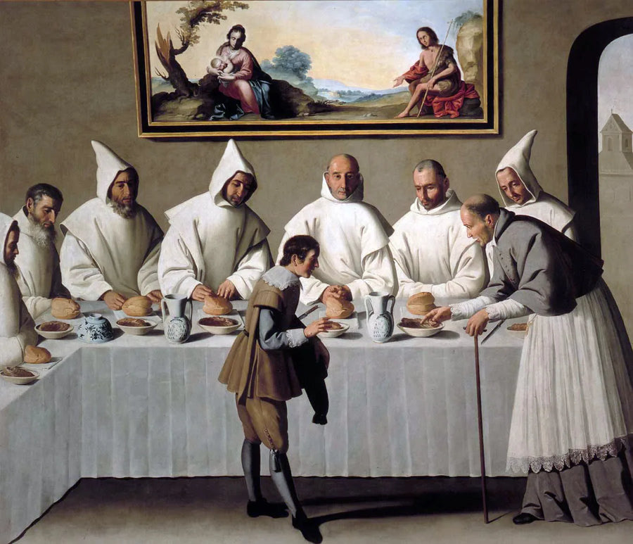 Sant'Hugues nel refettorio dei Cartusi - Francisco de Zurbarán