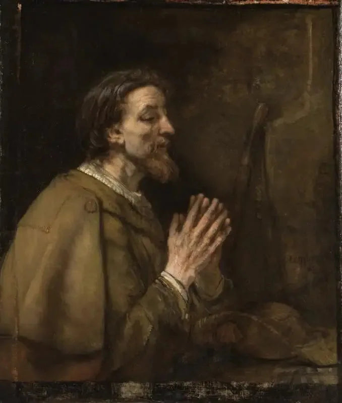 Saint Jacques le Majeur - Rembrandt image 1 copie peinte à la main à l’huile