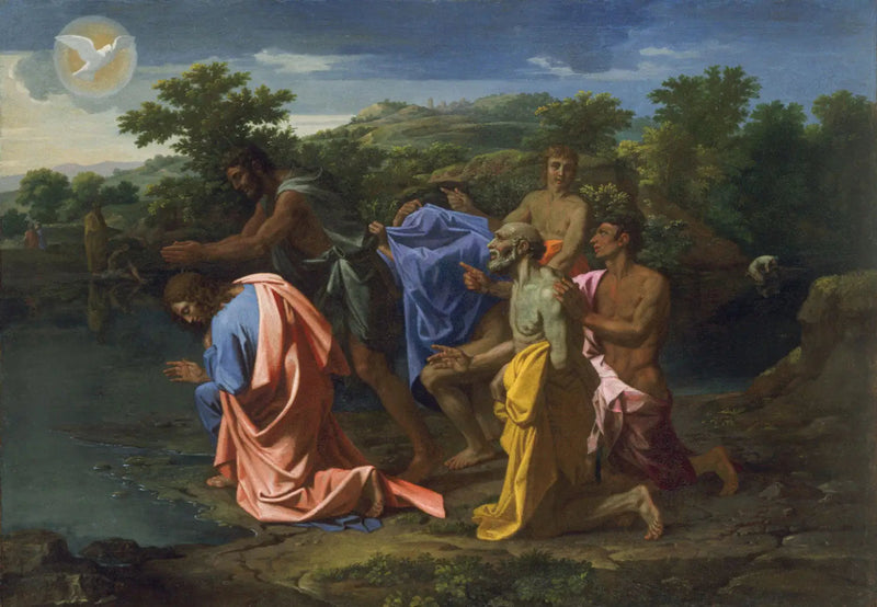 San Giovanni Battista che battezza Cristo - Nicolas Poussin