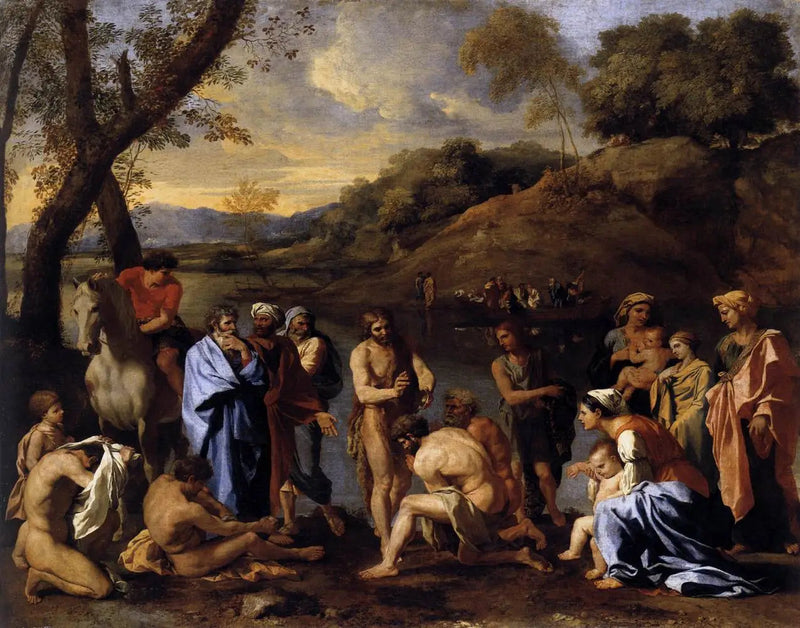 San Giovanni Battista che battezza il popolo - Nicolas Poussin