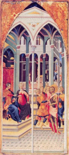 San Giovanni Battista che accusa Erode - Giovanni di Paolo