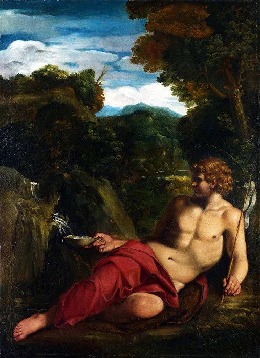 San Giovanni Battista seduto nel deserto - Annibale Carracci