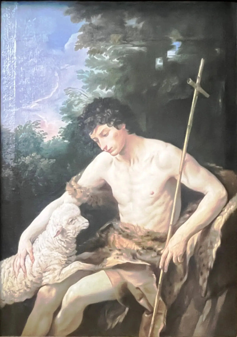 San Giovanni Battista che accarezza l'agnello senza macchia - Guido Reni
