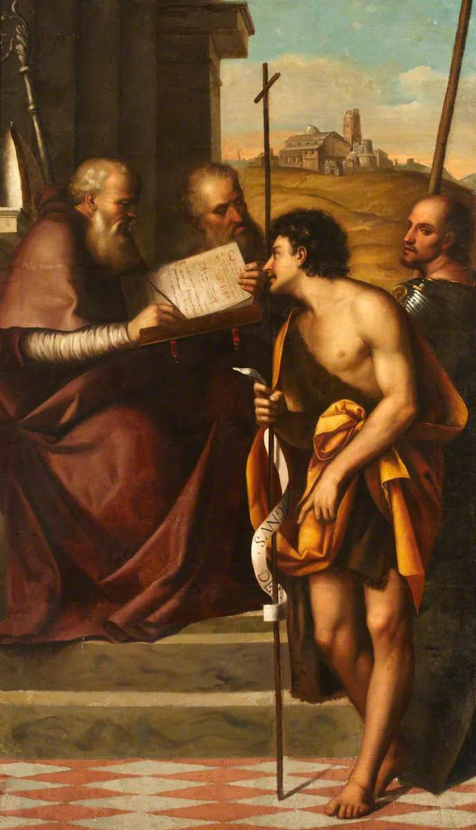 San Giovanni Battista, san Giovanni Crisostomo, san Giovanni l'Evangelista e san Teodoro - Sebastiano del Piombo