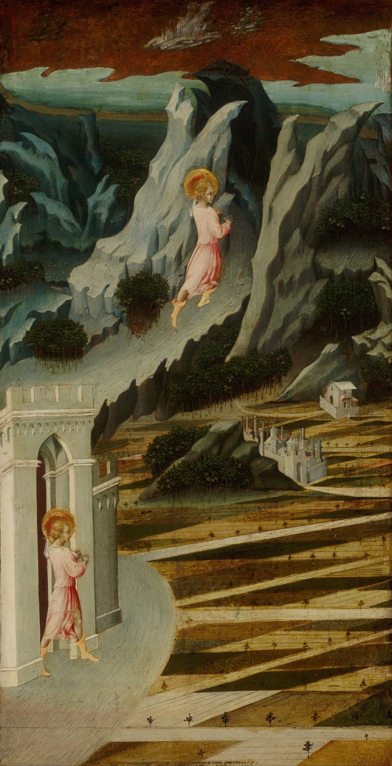 San Giovanni Battista che entra nel deserto - Giovanni di Paolo