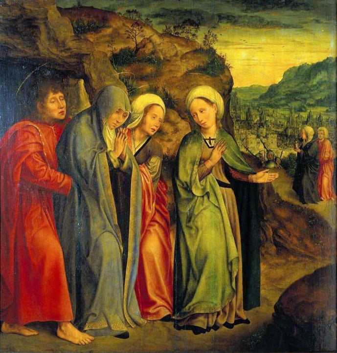 San Giovanni e le donne al sepolcro di Cristo - Quentin Metsys