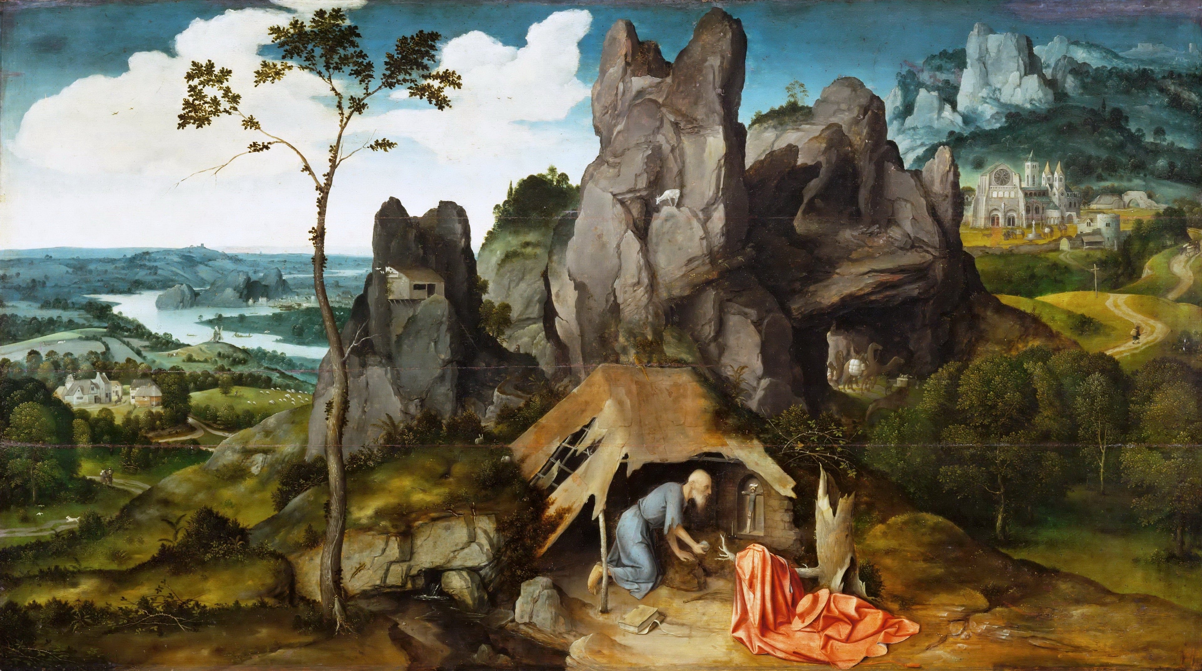 Saint Jérôme dans le désert - Joachim Patinier image 1 reproduction réalisée par Alpha Reproduction