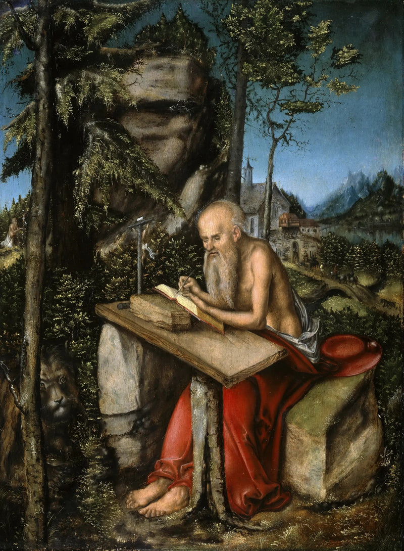 San Girolamo in un paesaggio roccioso - Lucas Cranach il Vecchio