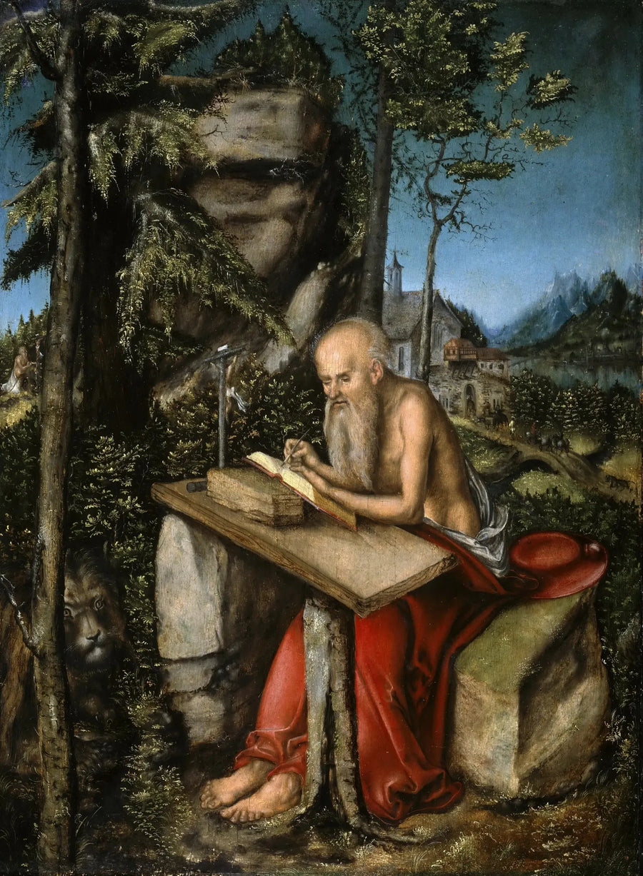 San Girolamo in un paesaggio roccioso - Lucas Cranach il Vecchio