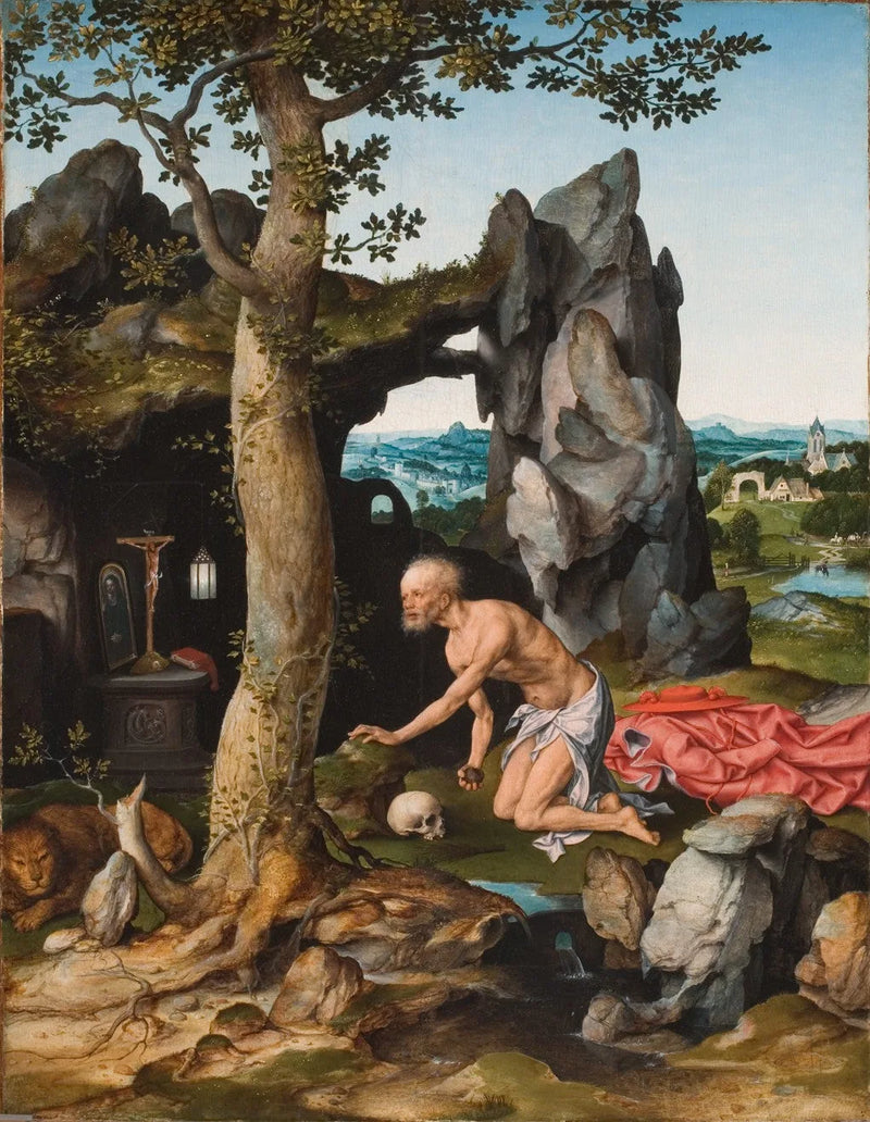 San Girolamo penitente nel deserto - Joos van Cleve