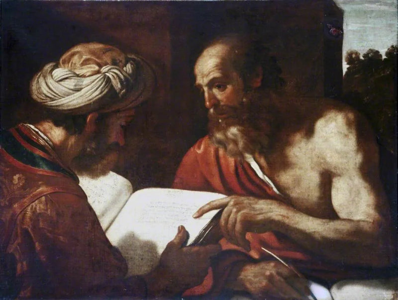 San Girolamo e un rabbino - Guercino