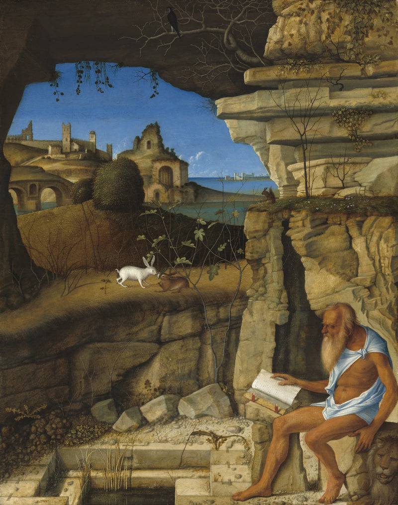 San Girolamo che legge in campagna - Giovanni Bellini