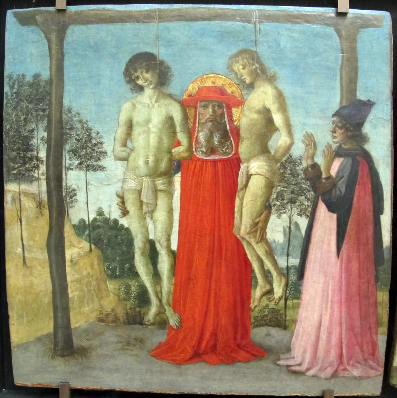 San Girolamo che sostiene due giovani appesi - Pietro Perugino
