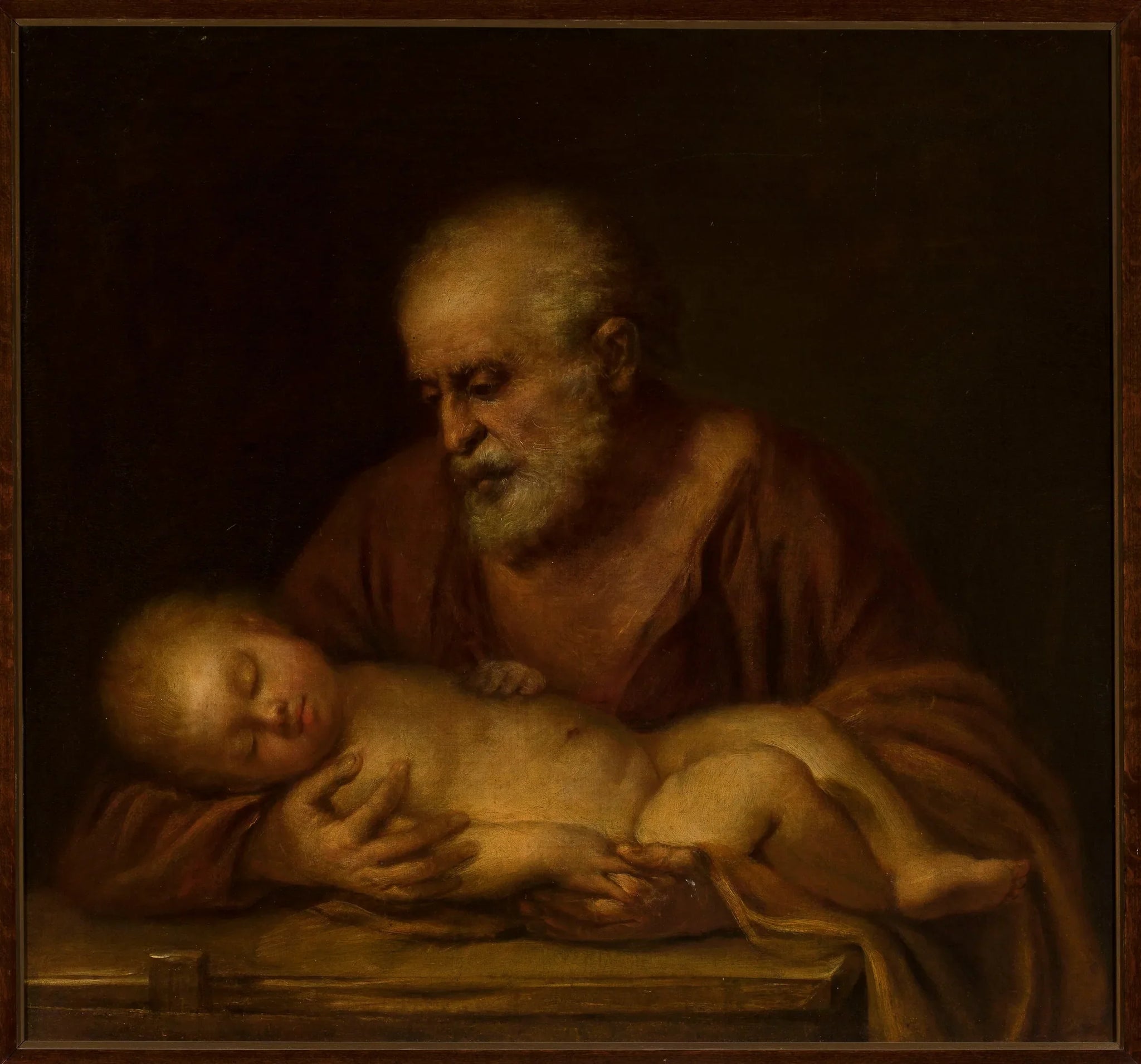 Saint Joseph avec l'Enfant Jésus - Giovanni Battista Salvi image 1 tableau peint à l’huile sur toile