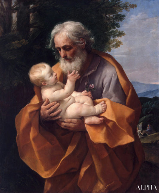 Saint Joseph avec l’Enfant Jésus - Guido Reni Reproductions de tableaux à la peinture à l’huile