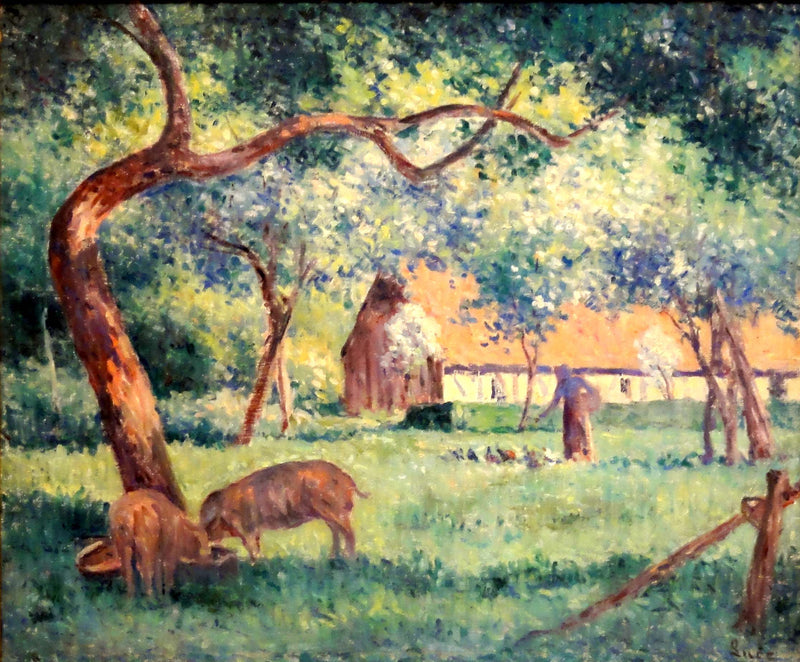 Saint-Laurent-en-Caux, cortile normanno - Maximilien Luce