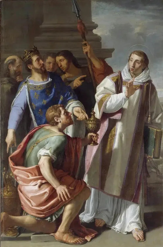 San Leonardo che rifiuta le presenti del re Clodoveo