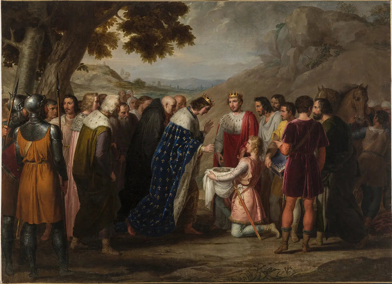 San Louis che riceve la santa corona di Baudouin II - Rafael Tejeo