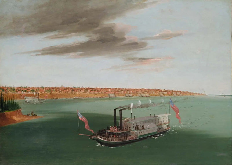 Saint-Louis visto dal fiume sottostante - George Catlin