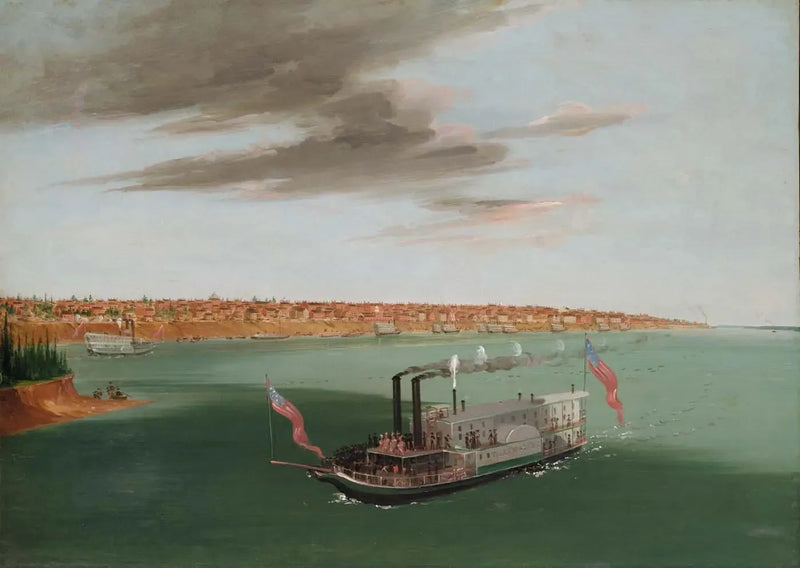 Saint-Louis visto dal fiume sottostante - George Catlin