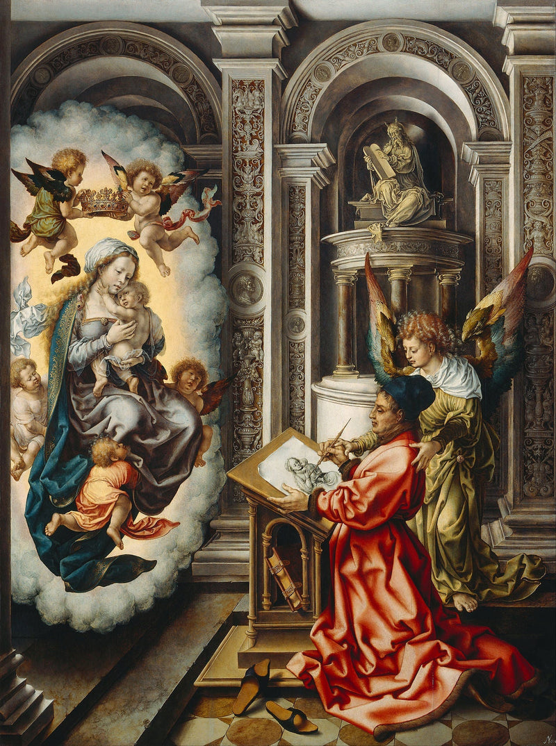 San Luca che dipinge la Vergine - Jan Gossaert