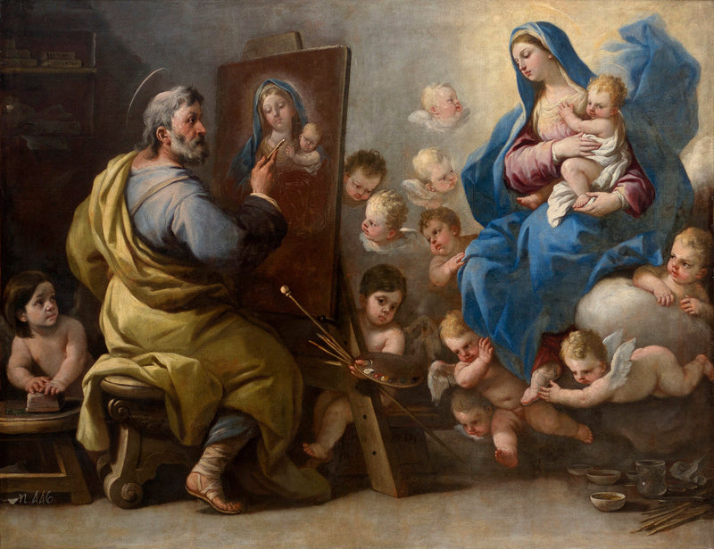 San Luca che dipinge la Vergine - Luca Giordano