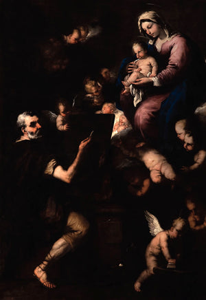 San Luca dipinge la Vergine - Luca Giordano