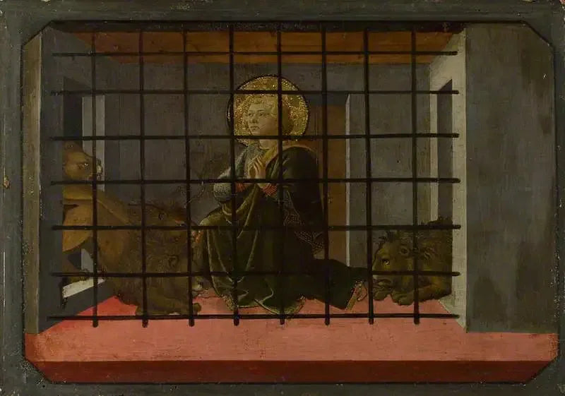 San Mamas in prigione gettato ai leoni - Fra Filippo Lippi