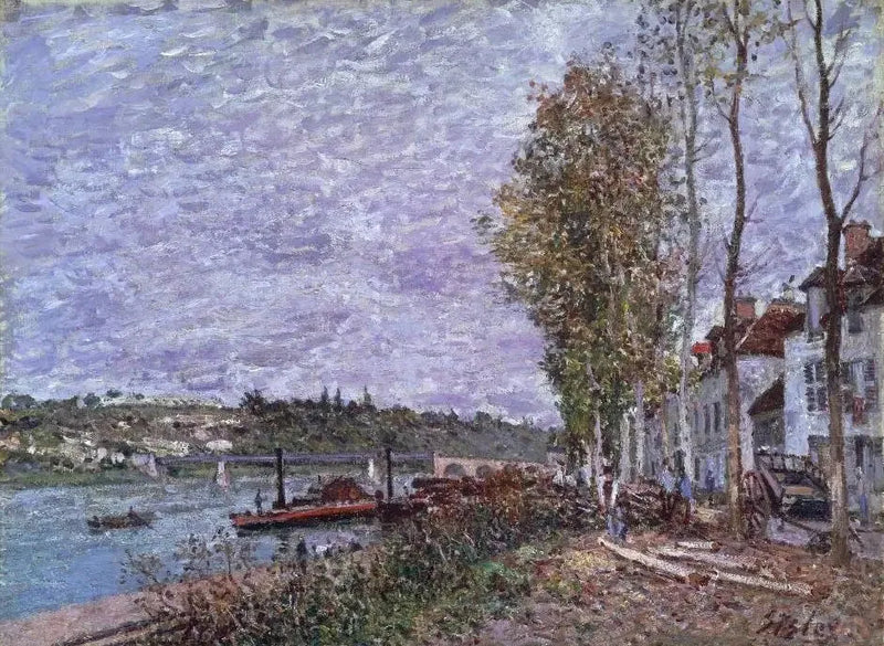 Saint-Mammès, tempo grigio - Alfred Sisley