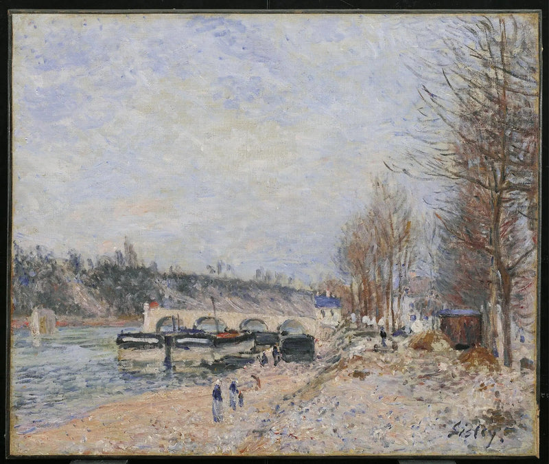 Saint-Mammès, tempo grigio - Alfred Sisley