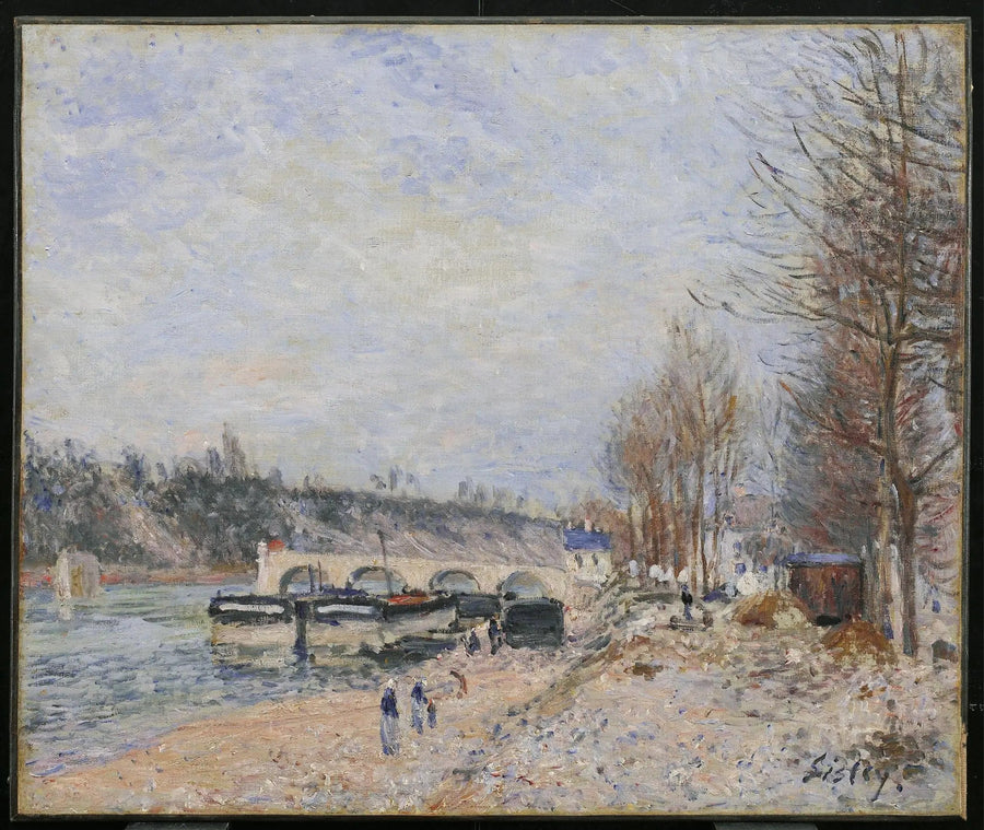 Saint-Mammès, tempo grigio - Alfred Sisley