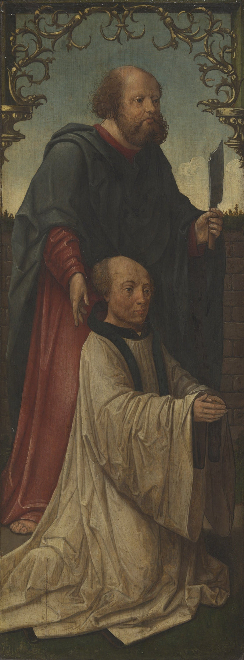 San Matteo (?) e un donatore ; San Andrea (al rovescio) - Jacob Cornelisz van Oostsanen