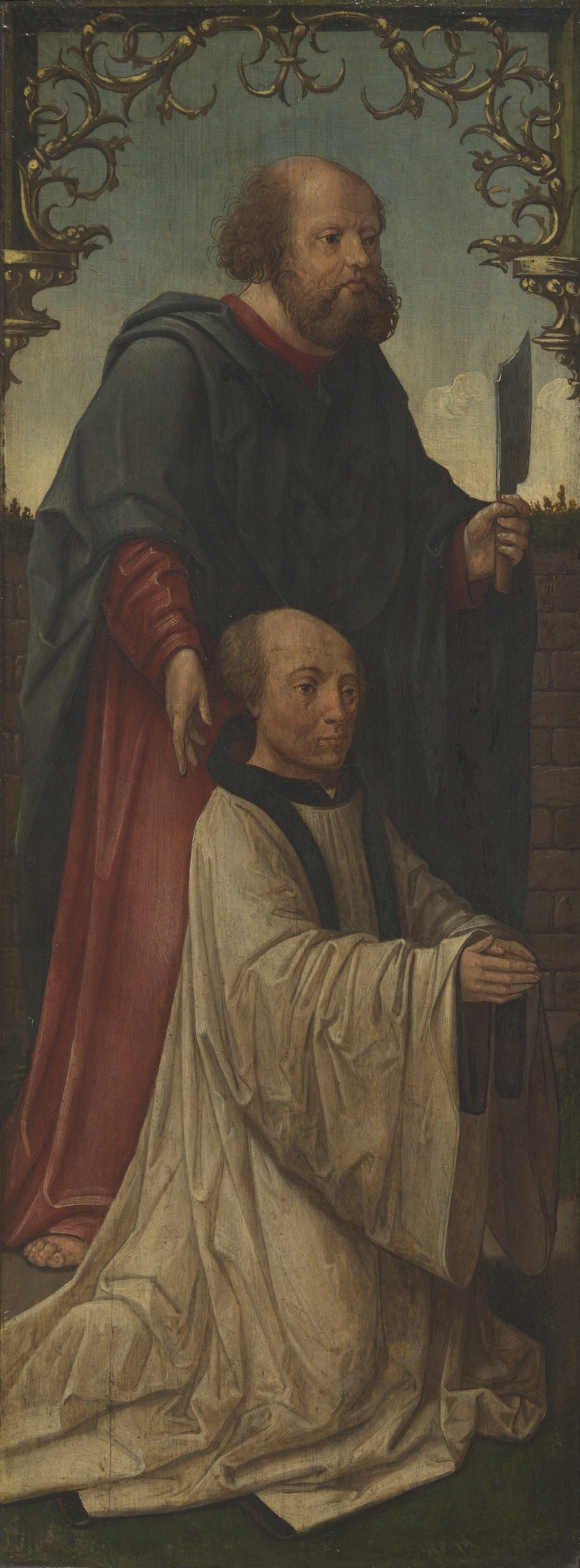San Matteo (?) e un donatore ; San Andrea (al rovescio) - Jacob Cornelisz van Oostsanen