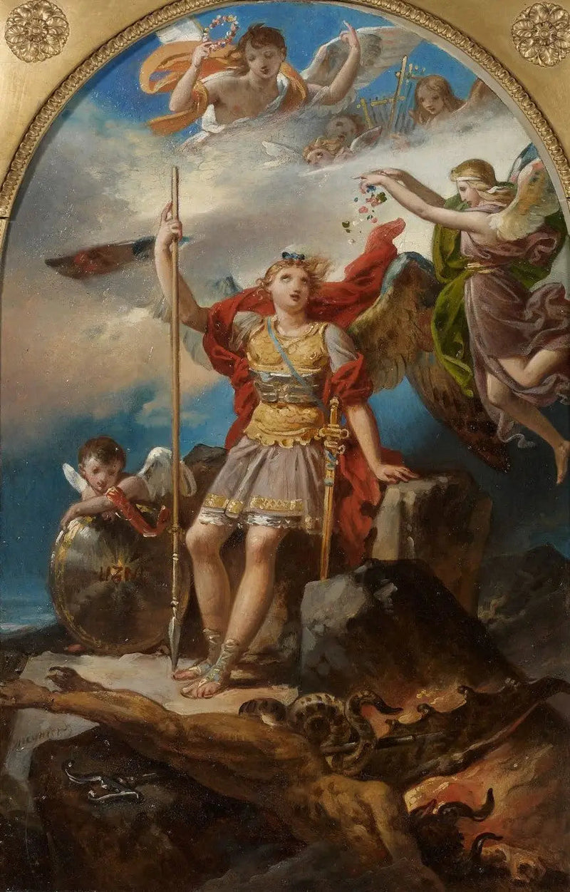 San Michele che sconfigge il demone - Charles Meynier