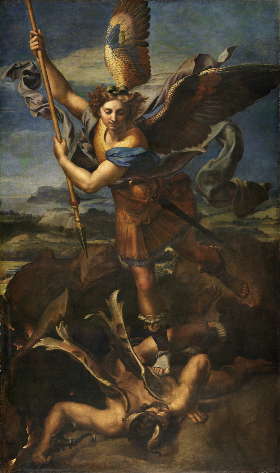 Saint Michel vainquant Satan - Raphaël Sanzio
