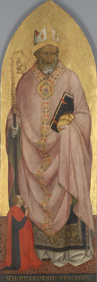 San Nicola di Bari con un donatore - Agnolo Gaddi