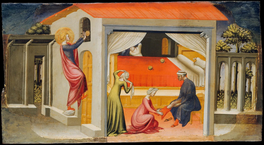 San Nicola che offre delle monete - Bicci di Lorenzo