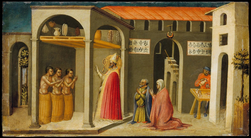 San Nicola risuscita tre giovani - Bicci di Lorenzo