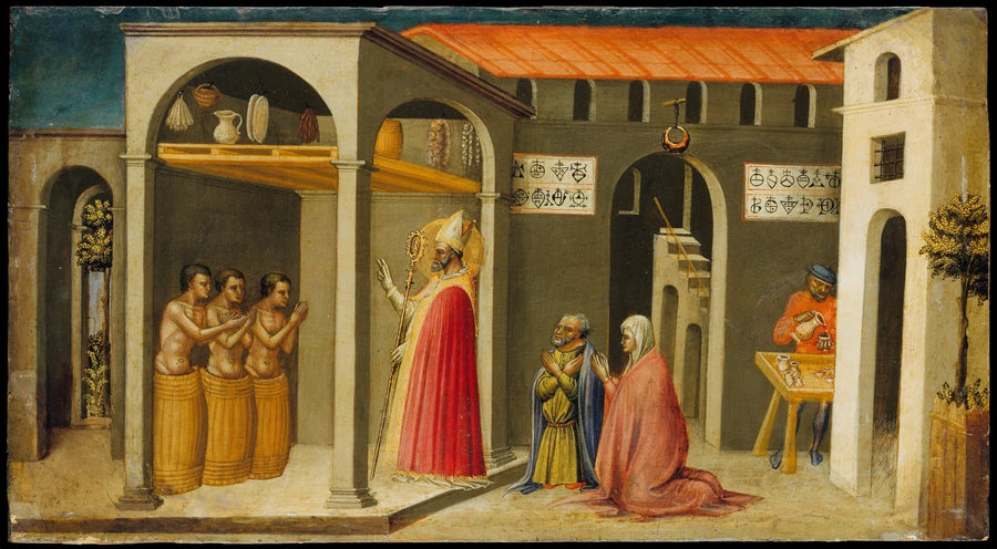 San Nicola risuscita tre giovani - Bicci di Lorenzo