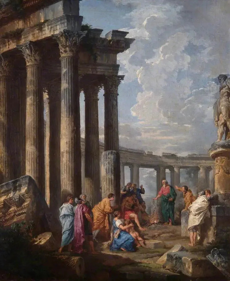 San Paolo a Malta che afferra il serpente - Giovanni Paolo Panini