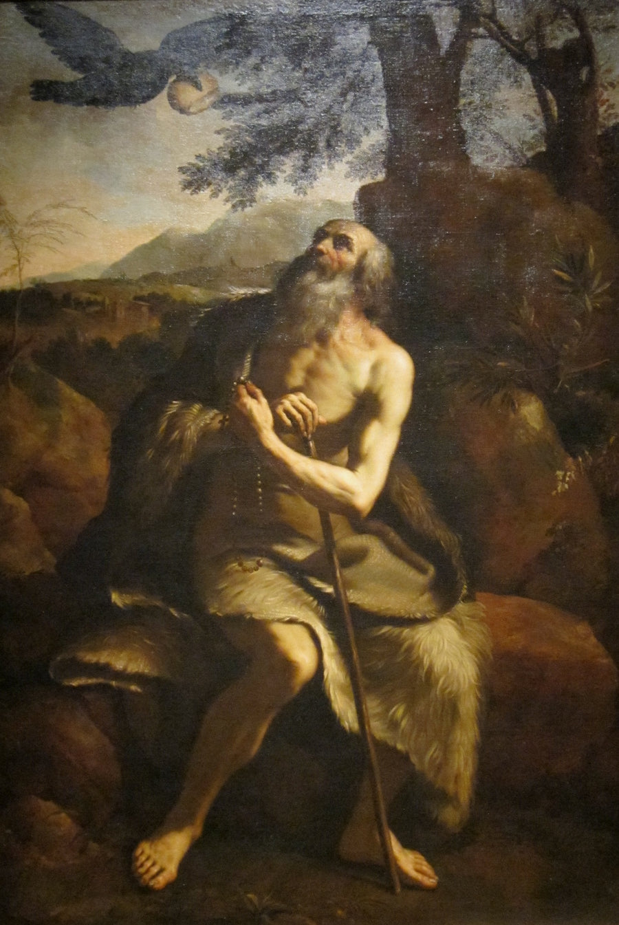 San Paolo eremita nutrito dal corvo - Guercino