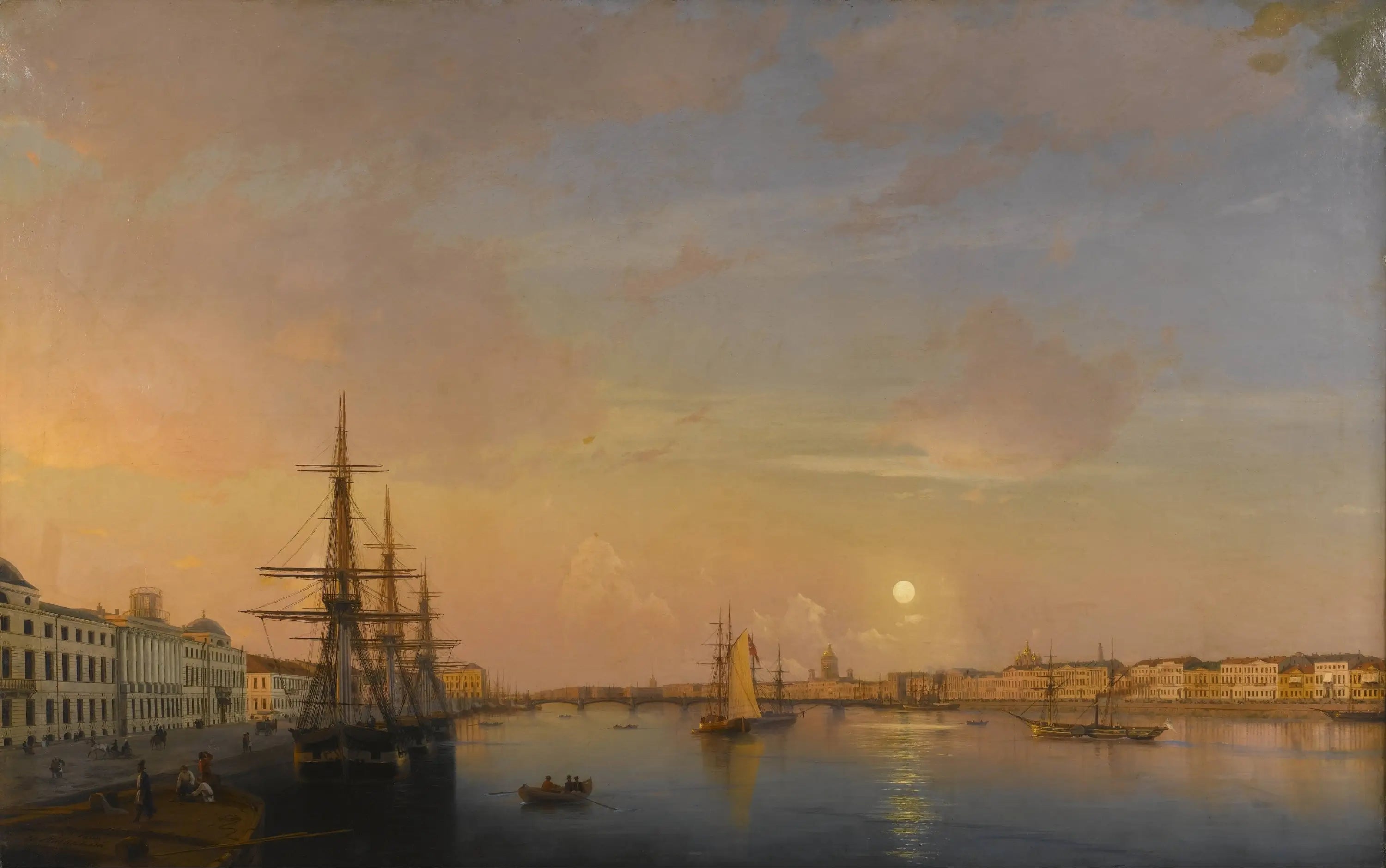 Saint-Pétersbourg - Galion sur les quais - Ivan Aïvazovski - Alpha Reproduction