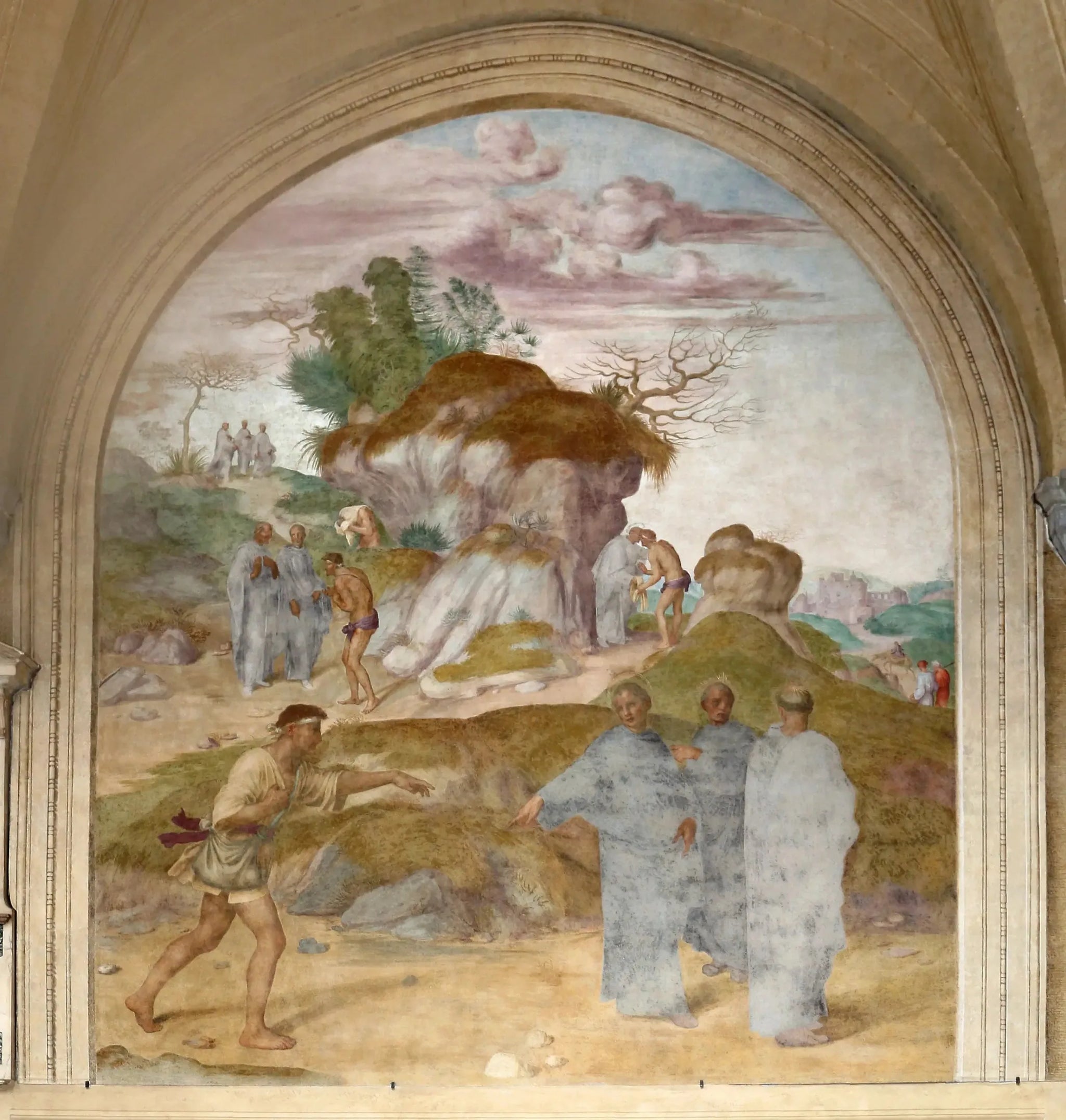 Saint Philippe guérit un lépreux - Andrea del Sarto image 1 tableau peint à l’huile sur toile
