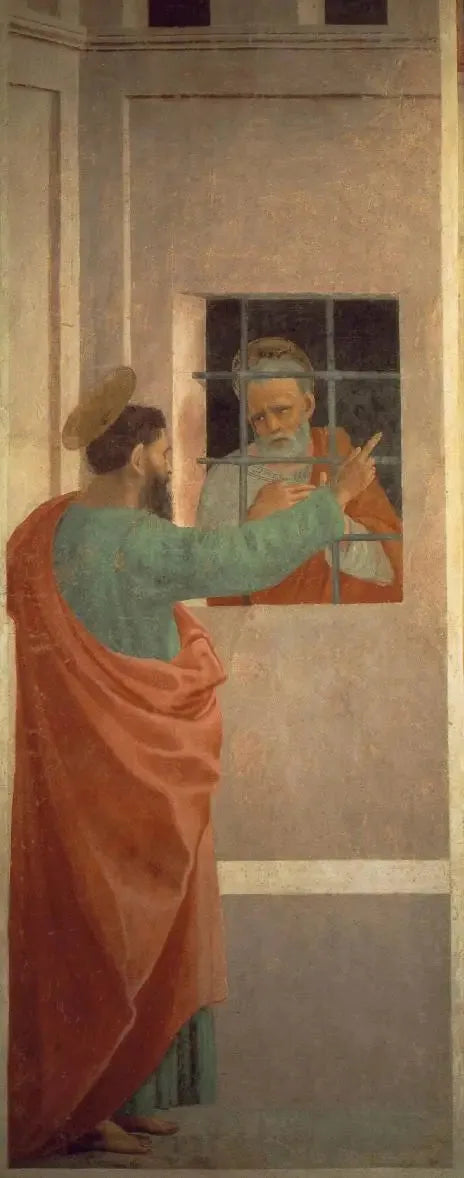 Saint Pierre en prison est visité par saint Paul - Filippino Lippi image 1 copie de tableau peinte à la main