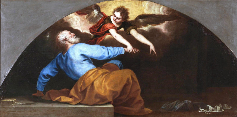San Pietro liberato da un Angelo - Alonso Cano
