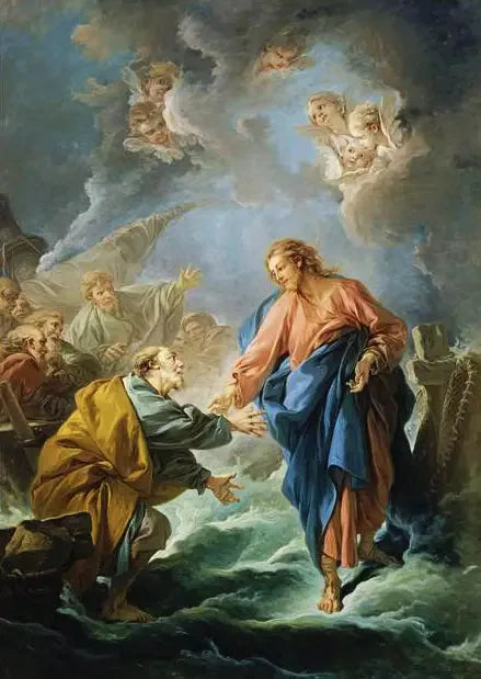San Pietro che cammina sulle acque - François Boucher