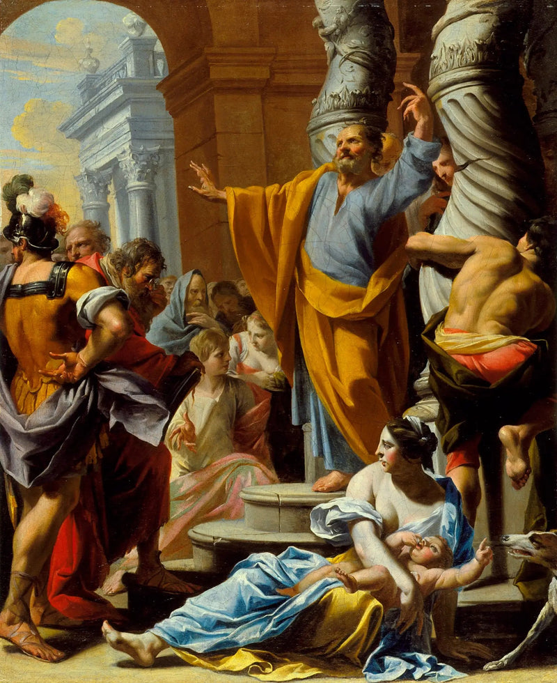San Pietro che predica a Gerusalemme - Charles Poerson