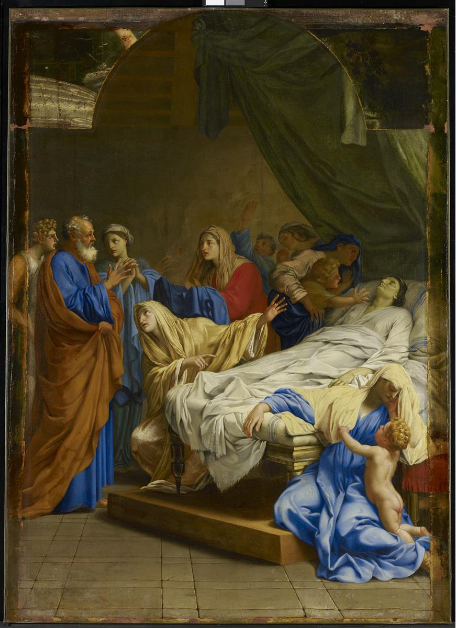 San Pietro risuscita la vedova Tabita - Eustache Le Sueur